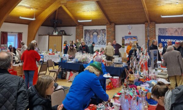 People at a charity fair