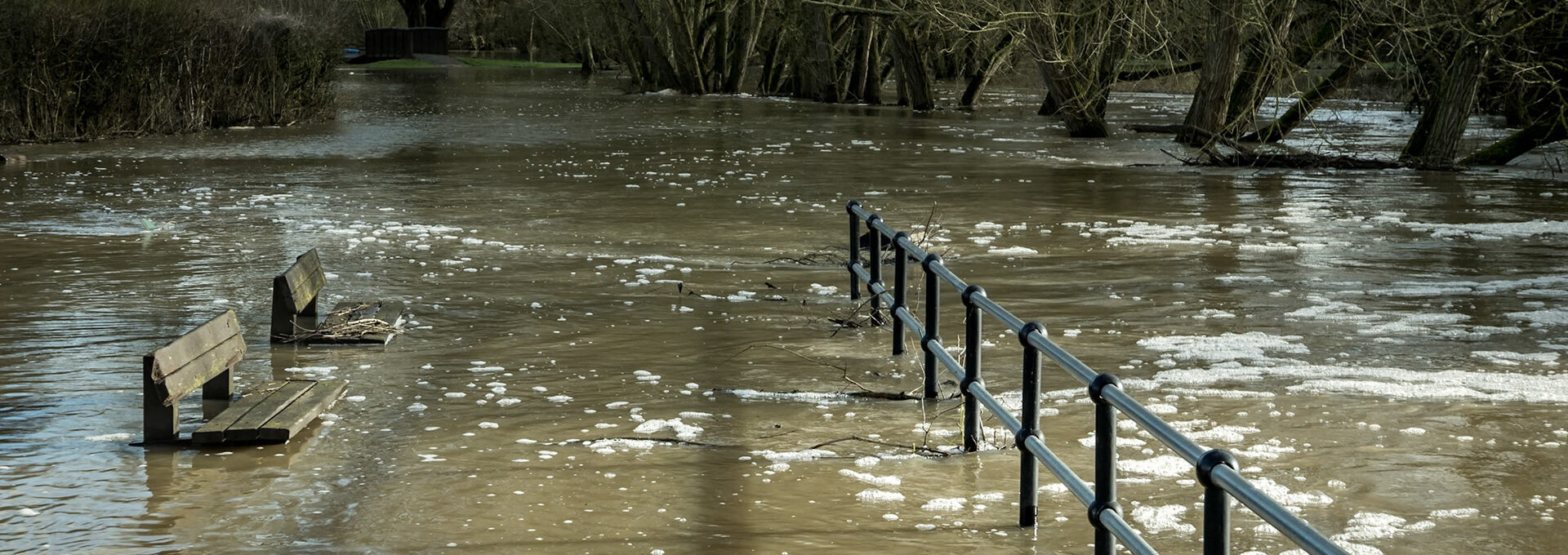 Flooding in Bourton Park: credit Anthony Ralph